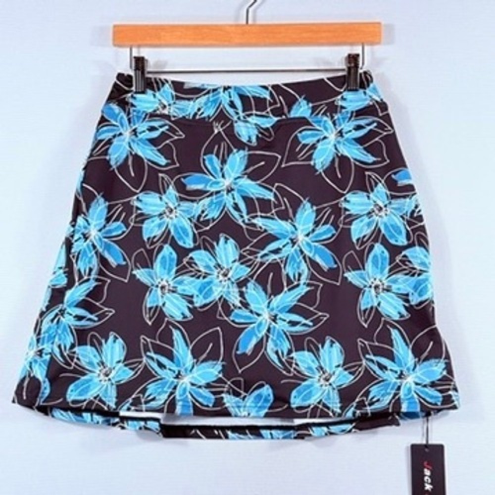 Jack Smith Floral Skort Womens Medium Blue Pickleball Tennis Golf Preppy NEW
